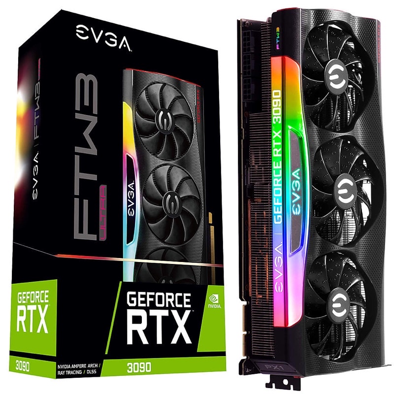 EVGA RTX3090 FTW ULTRA 24G-P5-3987-KR 顯示卡 二手近全新 非礦卡