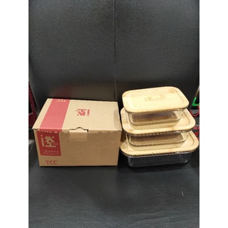 betty小豬-臺泥股東會紀念品-全新竹蓋環保玻璃保鮮盒三件組(400/630/1000ml)野餐盒便當盒