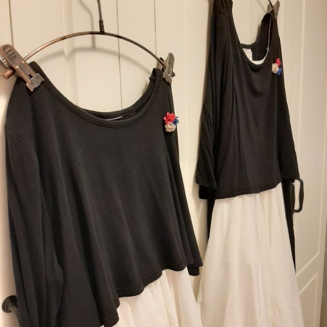 二手 yoyo&amp;nana 兩件式洋裝，#140，#170 可搭親子裝, 兩件一起賣。