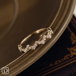 【 Dahlia 】14K鑽石波浪蕾絲戒指 真鑽 輕珠寶 DR806
