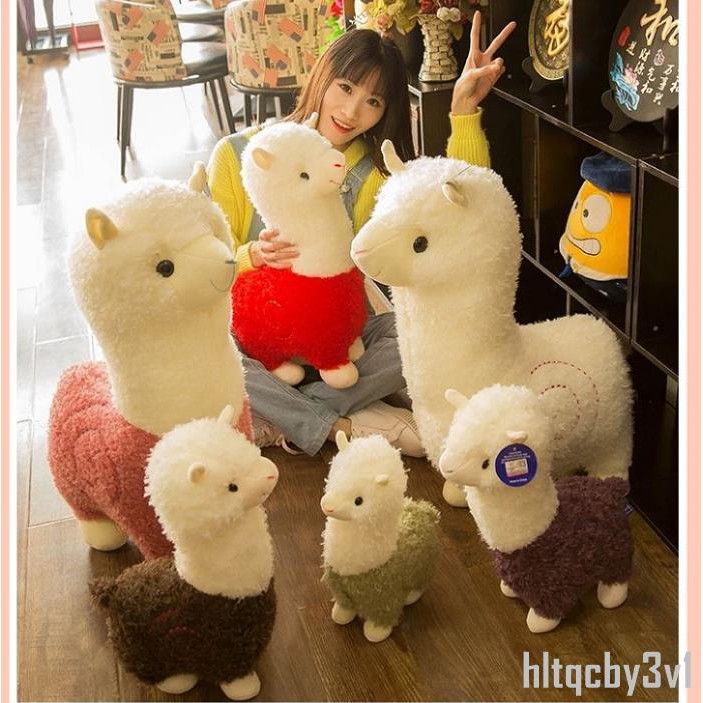 羊駝寶寶小孩生日禮物交換禮物草泥馬綿羊公仔絨毛玩具可愛小羊抱枕娃娃兒童玩偶#2