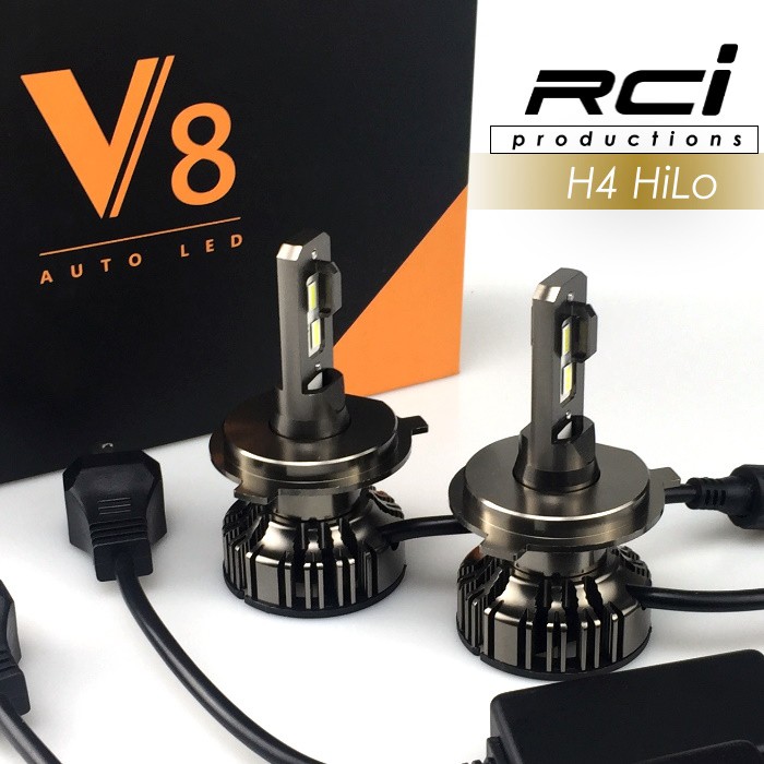 RCI 航空鋁材設計 H4 LED 大燈 遠近切換 50W 可調式底座設計 v8 高亮度