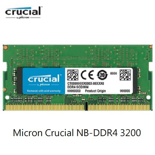 Micron Crucial NB-DDR4 3200 8GB 16GB 32GB 筆記型記憶體 適用9代以上cpu