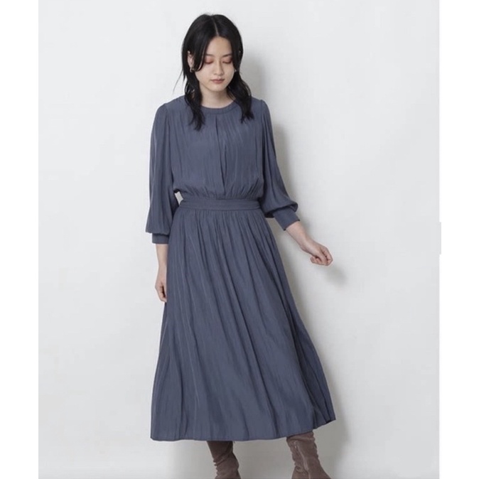［現貨專區］］日本Natural Beauty Basic.優雅氣質款藍色洋裝.S碼.僅有一件.新品上架DD11