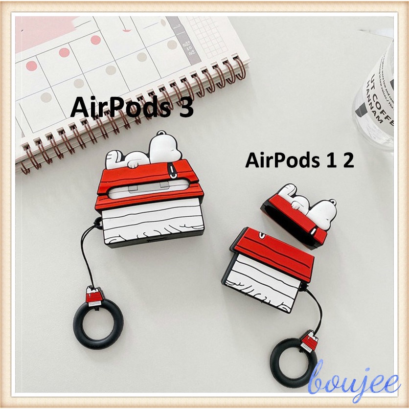 卡通史努比 矽膠防震保護套 蘋果Airpods 3耳機套 Airpo Pro耳機盒 Airpod 1/2一代二代保護殼