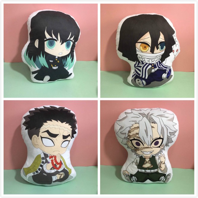 鬼滅之刃周邊時透無一郎不死川實彌悲鳴嶼行冥伊黑小芭內童磨香奈乎無慘坐款q版公仔抱枕