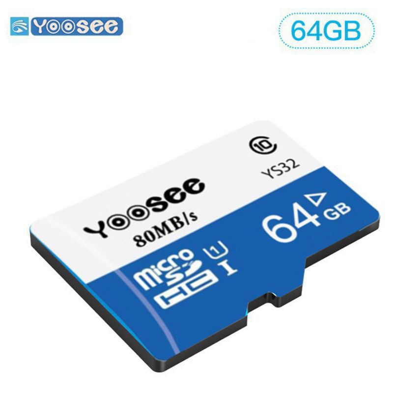 Microsdhc YOOSEE 64GB Class 10 存儲卡 - 兼容所有設備,如相機、手機、存儲卡揚聲器