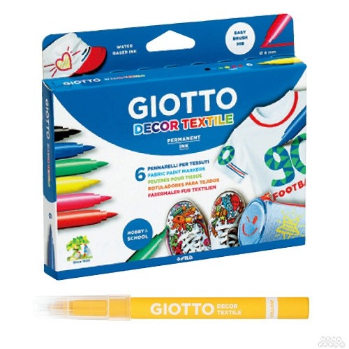 【義大利 GIOTTO】衣物彩繪筆(6色)  產地:義大利 / 特殊筆