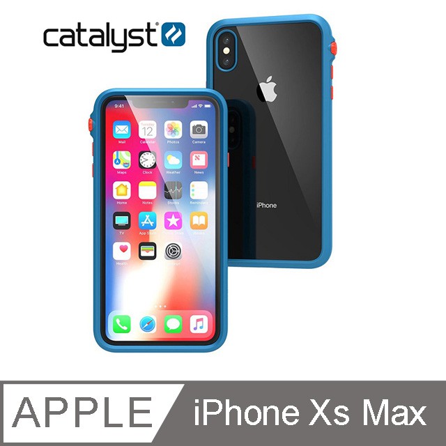 【CATALYST】 iPhone Xs Max 防摔耐衝擊保護殼_亮眼藍橘配色