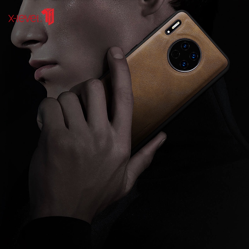 X-Level 貼皮 矽膠軟殼 華為 Huawei Mate 30 Pro 手機殼 Mate30 防摔 保護殼 商務 背