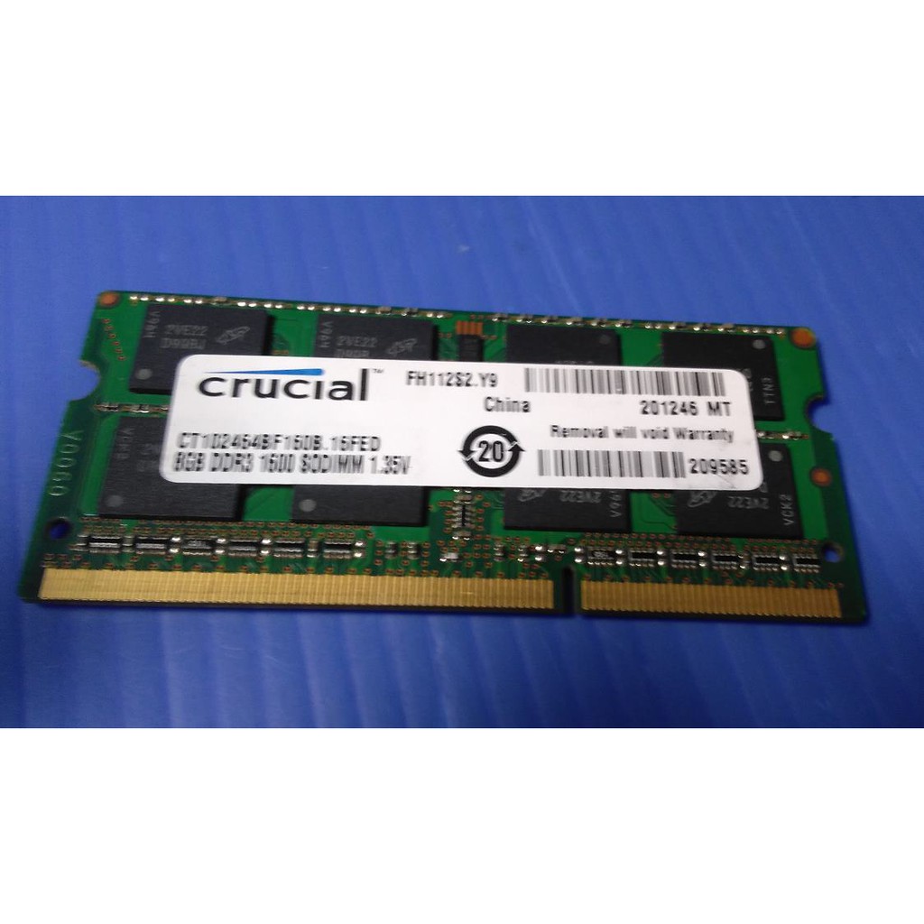 【老農夫】  美光 DDR3 1600 8G  筆電記憶體