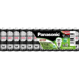 ★下單贈★Panasonic國際牌黑錳3號電池AA/4號電池 AAA 12入/組<恆隆行公司貨>碳鋅電池