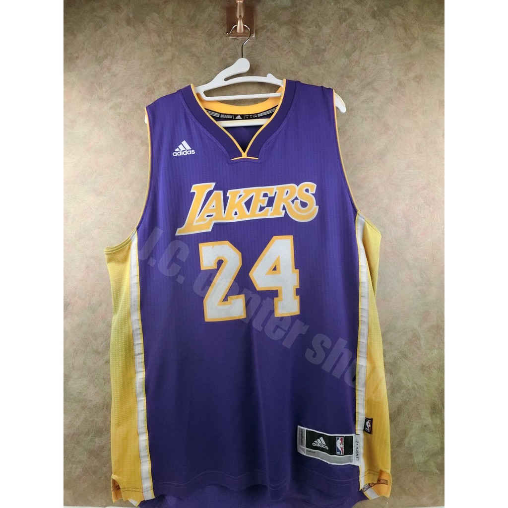 球衣 NBA Kobe Bryant 湖人隊 客場紫 Adidas Swingman 熱轉印L號 (80%)