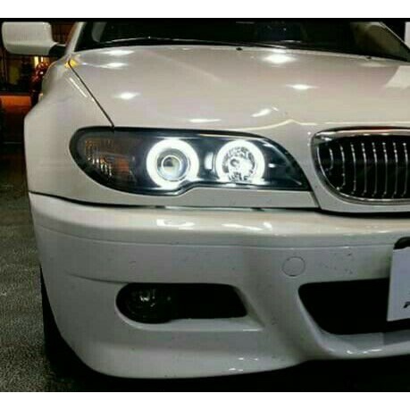 新店【阿勇的店】BMW E46 2D 02~05後期 小改款 燈泡版有馬達款 2門 黑框光圈魚眼式大燈 E46 大燈