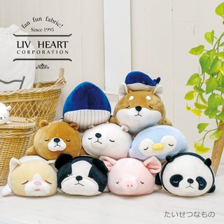 日本 LIV HEART 麗芙之心豬公仔手握柴犬玩偶北極熊抱枕狗填充毛絨玩具熊貓娃娃情人節生日禮物送禮女生兒童玩具