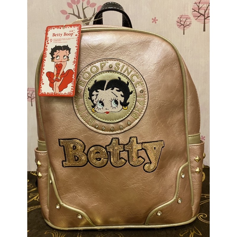 ♥️正版BETTY BOOP 貝蒂玫瑰金三用包(可後揹/手提)