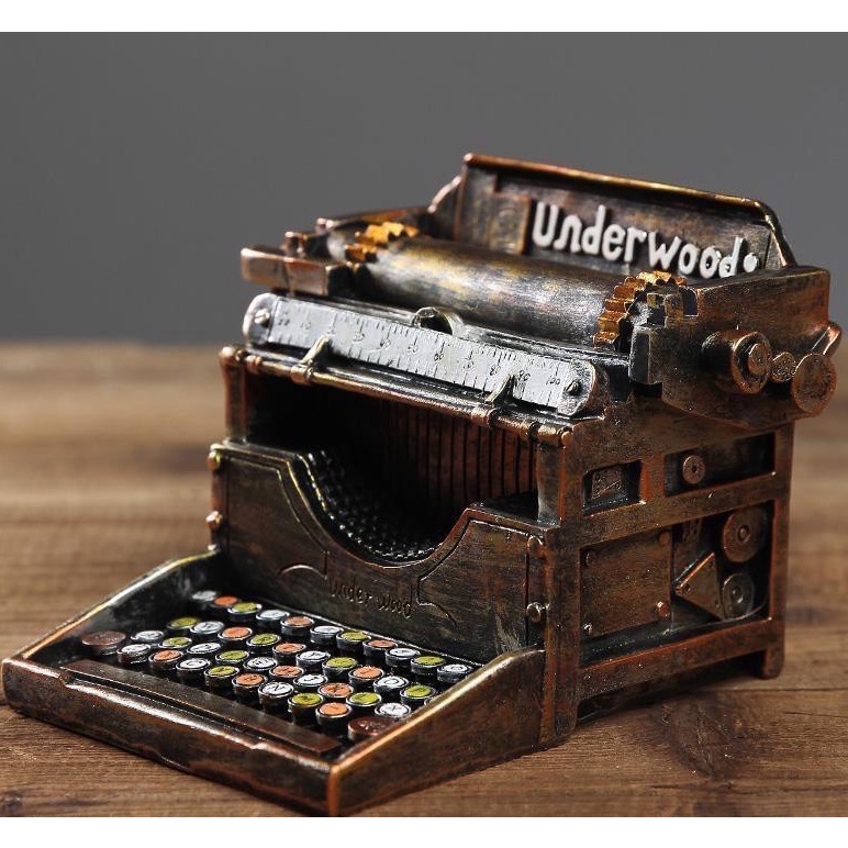 《現貨快出》工業風打字機 老式打字機擺件 咖啡聽擺飾 居家裝飾 復古家居 工藝打字機店面 服裝店擺設 細節豐富打字機