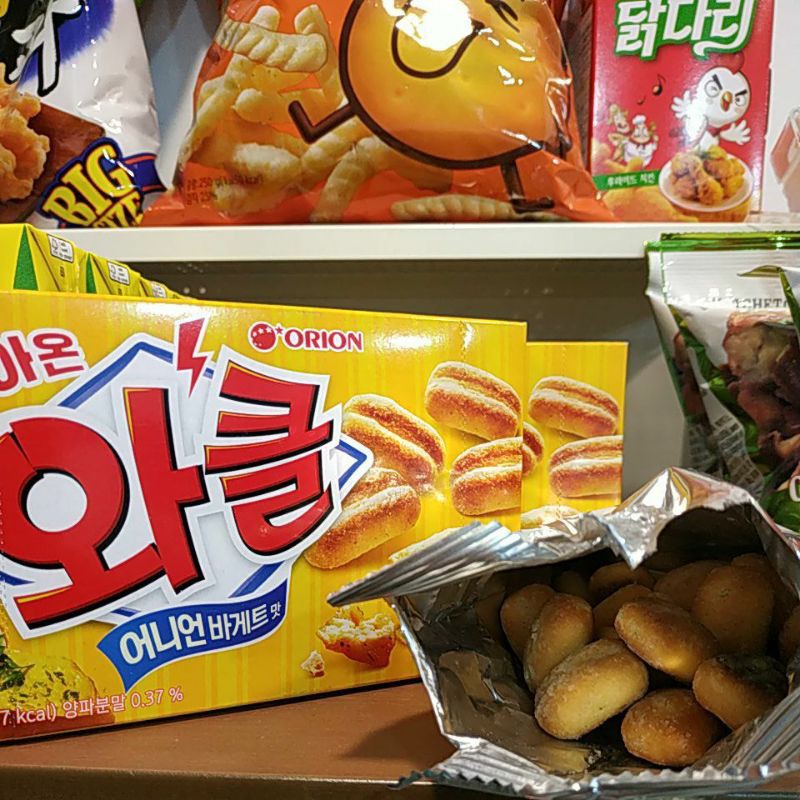 【現貨】韓國 代購 零售  ORION 好麗友 迷你 大蒜麵包 餅乾 盒裝 76g 220g