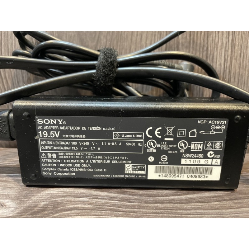 Sony VAIO 19.5V 4.7A VGP-AC19V31 筆電 原廠 變壓器