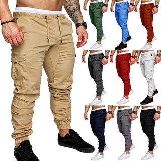 Men s skinny casual jeans stretch denim pants long trousers
