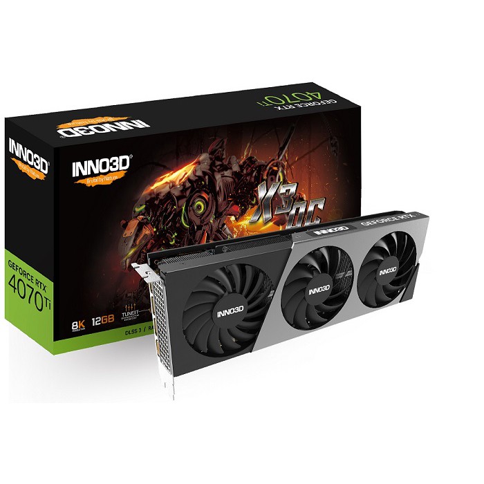 Inno3D 映眾 RTX 4070TI 12GB GDDR6X X3 OC 顯示卡 現貨 廠商直送