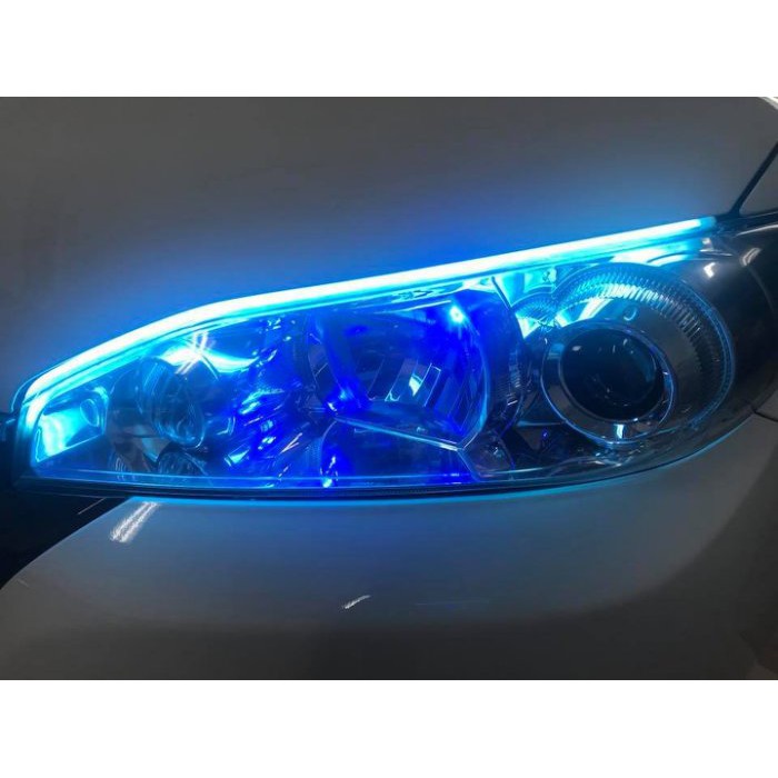 泰瑞汽車科技精品館 WISH LED 雙色導光條 日行燈(眉燈),白/黃雙色,冰藍/黃雙色,45公分