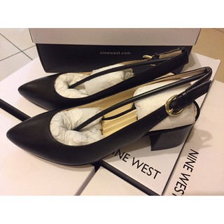 Nine West 黑色 高跟鞋 真皮 包腳 特價出售 高標者請靠櫃購買