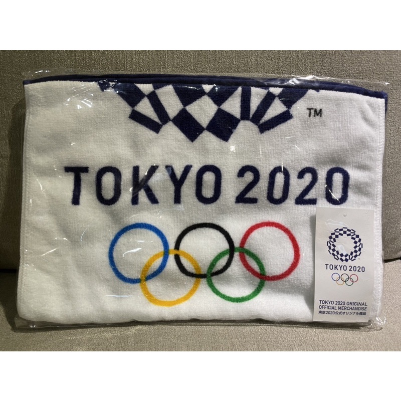 日本製100%全新TOKYO2020東京奧運官方紀念五色環純棉毛巾