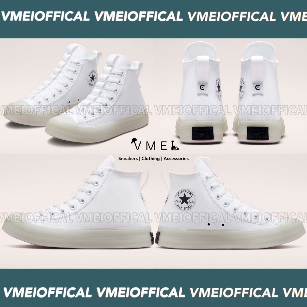 【VMEI】Converse CTAS CX Hi White 全白 透明底 高筒帆布鞋 男女段 A02410C