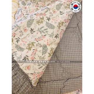 🇰🇷綠悠森林 四季被 防蟎纖維 韓國棉被 單人/雙人 綠色花/粉色花 正韓 韓國棉被 床墊被 枕頭套 韓國製造