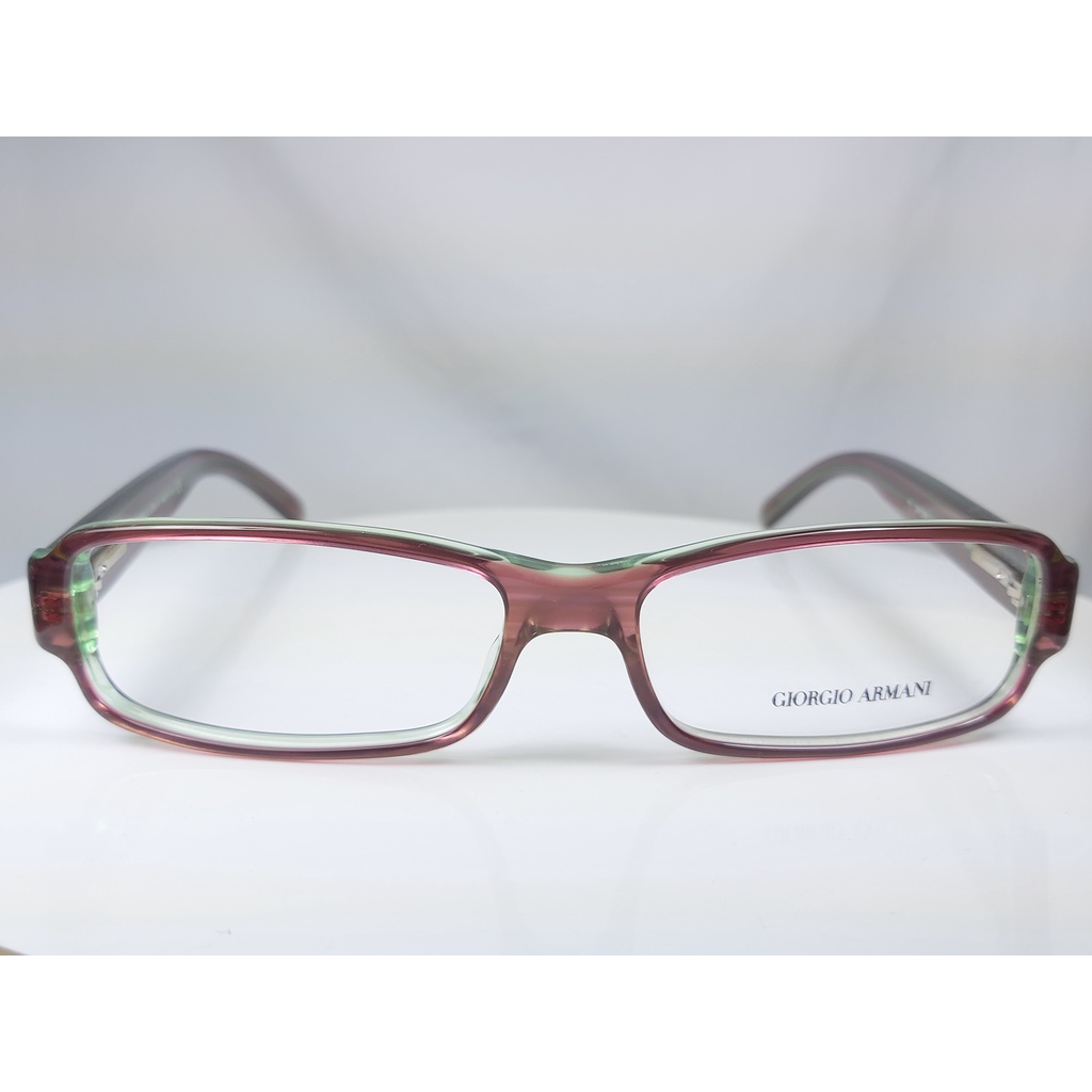 『逢甲眼鏡』GIORGIO ARMANI 光學鏡框 全新正品 透明酒紅 內側薄荷綠 方框【GA249  LH2】