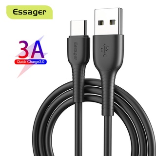Essager 3A Type-C快速充電數據傳輸電線適用於小米三星安卓手機大電流快充線