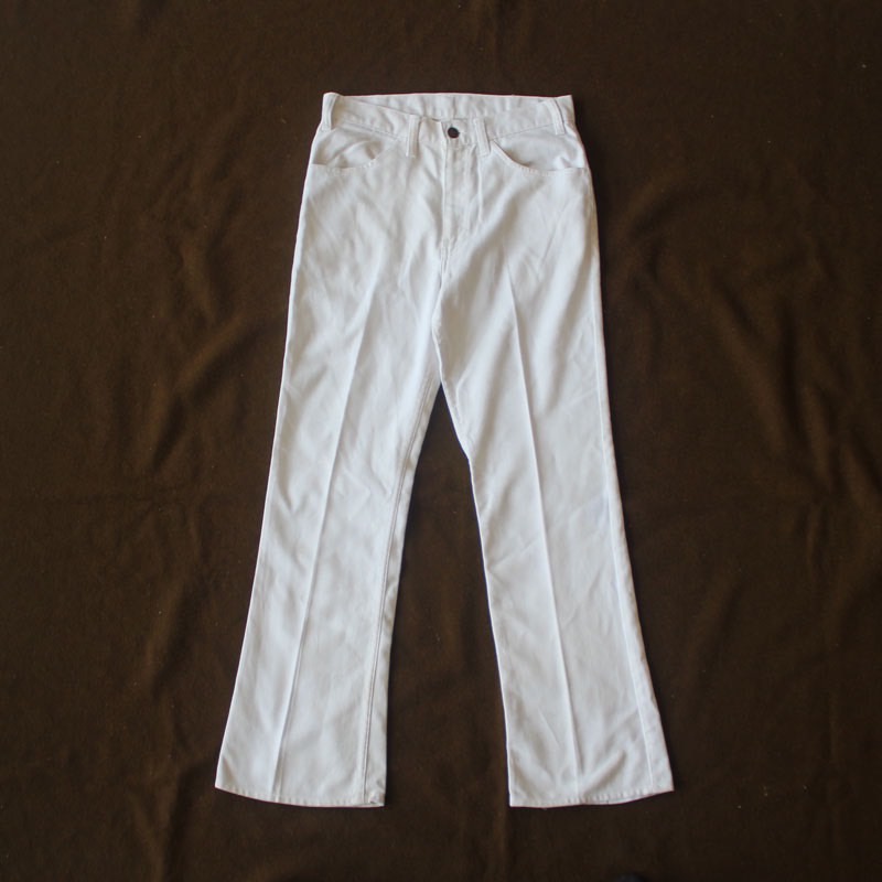 都市廢棄所 古著 vintage 70s Levi’s STA-PREST  白色 喇叭褲 長褲