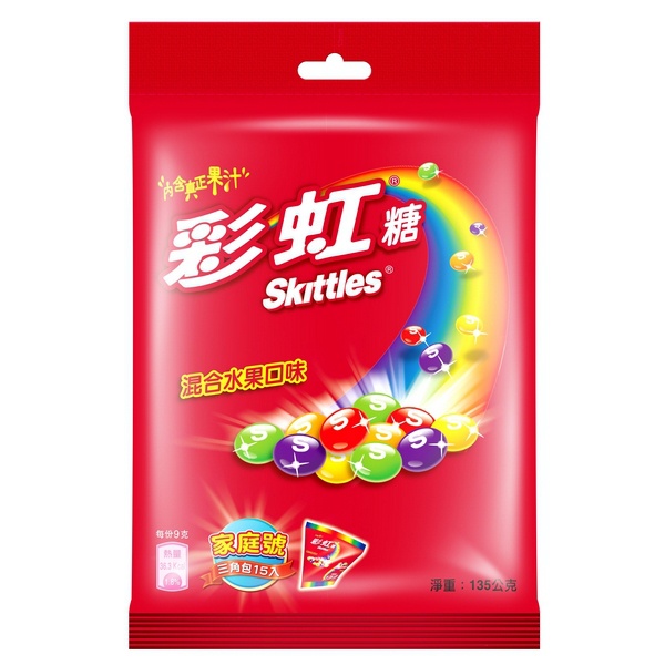 Skittles 迷你彩虹糖小巧包家庭號(135公克/袋)[大買家]
