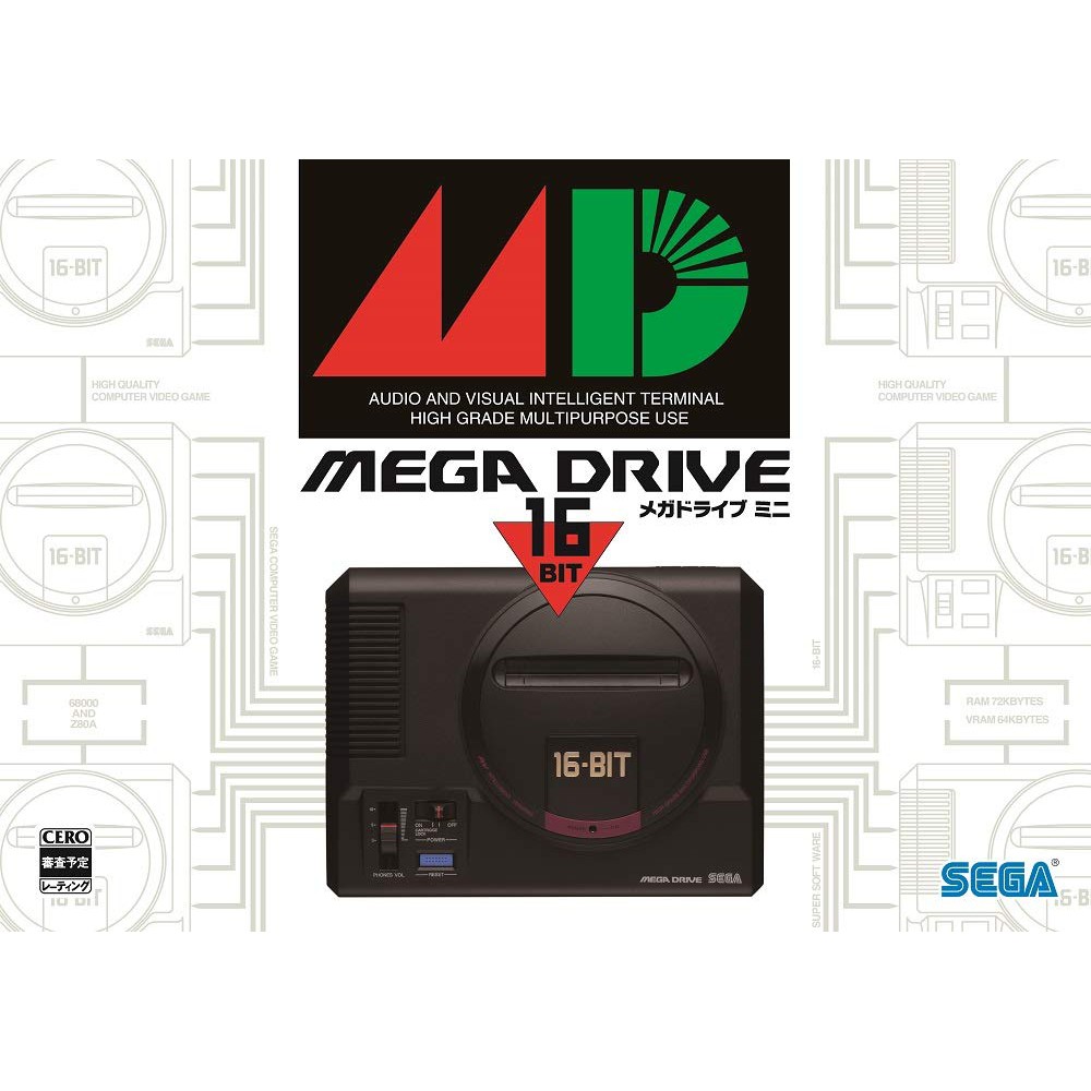 SEGA　Mega Drive Mini 迷你復刻版主機 (單手把控制器版，MD MINI 迷你MD)　純日版 全新品