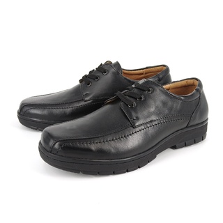 男黑皮鞋 包鞋 學生皮鞋 紳士鞋 真皮內裡舒適柔軟好穿．防滑刻度大底 ．增高 ．寬楦 725黑