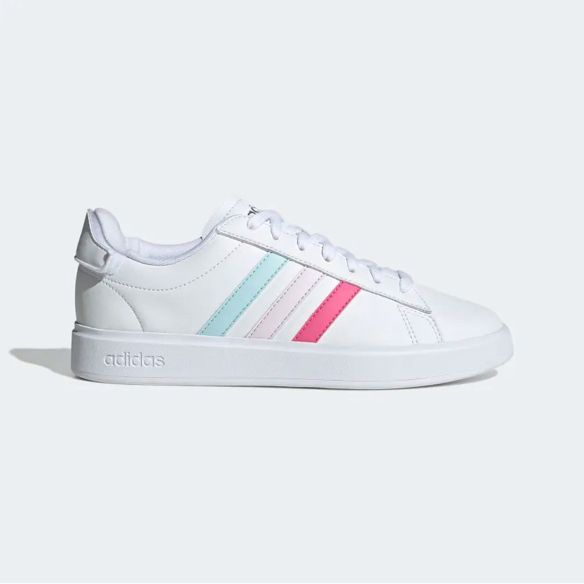 ADIDAS 女魔鬼氈LOGO板鞋 小白鞋 KAORACER GW7163