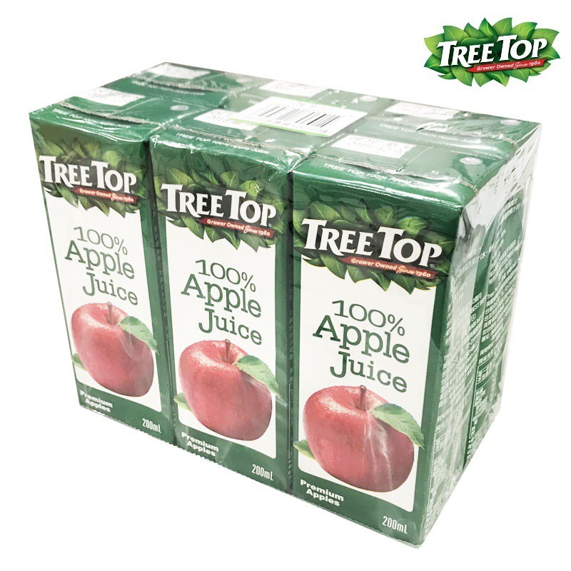 【樹頂TreeTop】100%蘋果汁(200ml/瓶)6入組 ~會員優惠