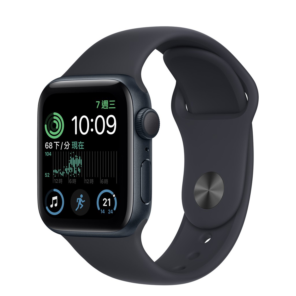 2022 Apple Watch SE2 40mm 午夜+黑色運動錶帶(MNJT3TA/A) 現貨 廠商直送