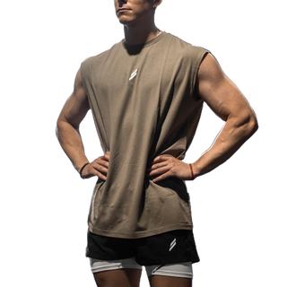 新款肌肉健身運動背心男兄弟夏季休閒跑步訓練寬鬆大尺碼棉圓領汗衫