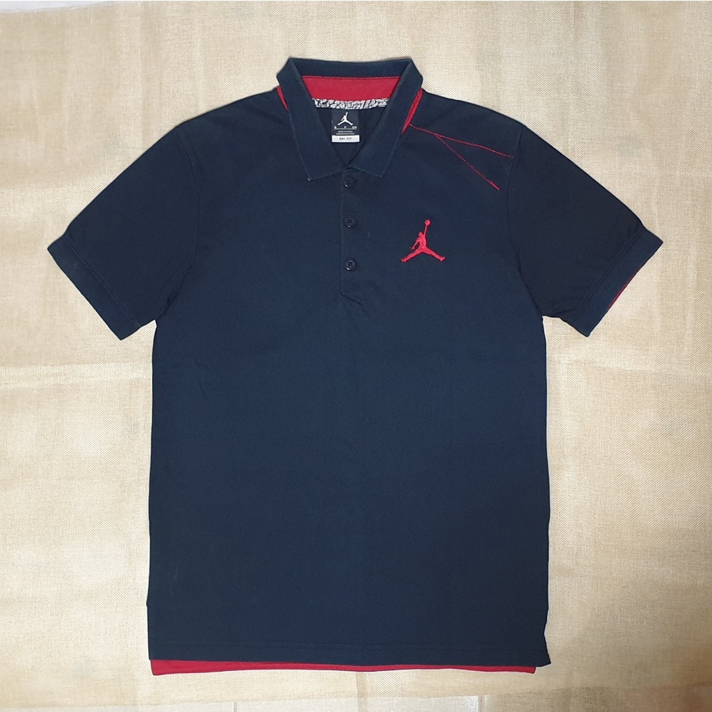 Nike Air Jordan 黑色 短袖 polo衫 男版 S號