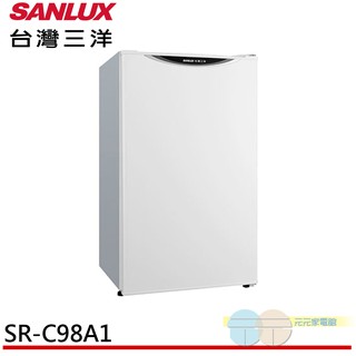 (輸碼95折 94X0Q537F8)SANLUX 台灣三洋 98L 1級能效 單門小冰箱-珍珠白 SR-C98A1