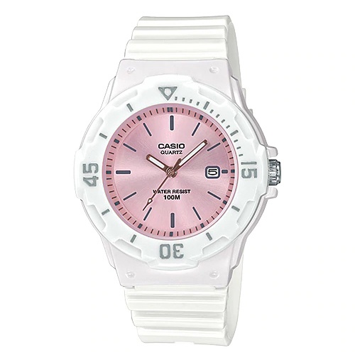 【CASIO】卡西歐 指針錶 橡膠錶帶 防水100米 白色粉面 LRW-200H-4E3 台灣卡西歐保固一年
