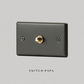 【SWITCH PAPA】鐵灰砂復古電鈴開關組