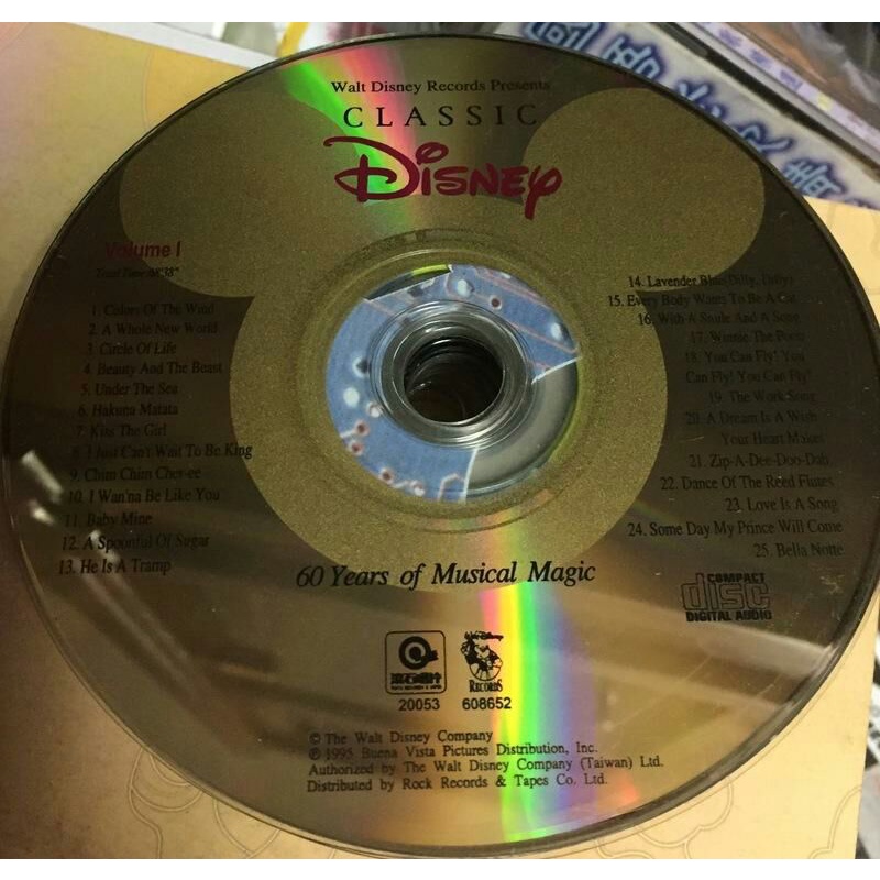Disney迪士尼閃耀60年--2CD~二手