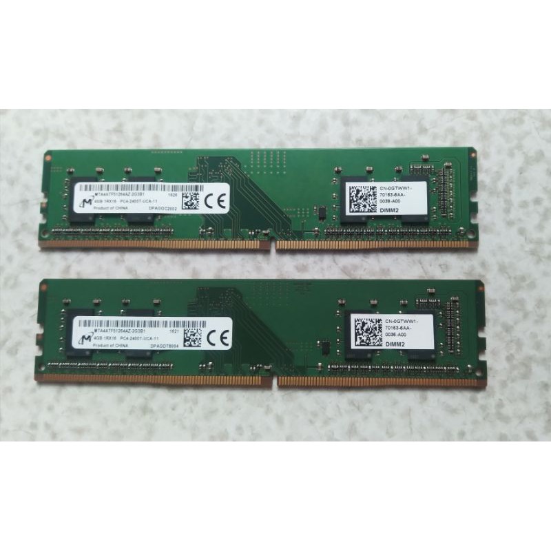 美光 Micron DDR4 2400 4GB 桌機用 檢測良品