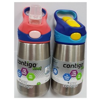 正品 全新 美國 Contigo 兒童保溫吸管水瓶 不鏽鋼保溫水壺/冷水壺295ml