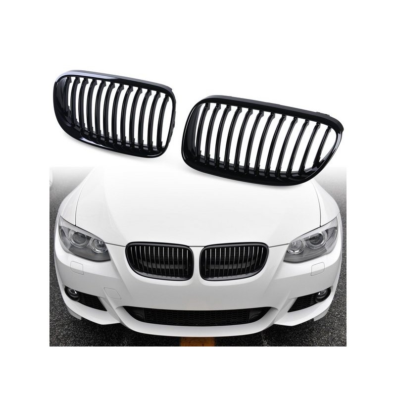 BMW E92 E93 10-12 LCI 適用 ABS水箱罩 鼻頭水箱護罩中網水柵 - 亮光黑