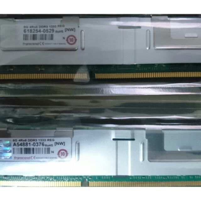 創見 8G*2=16g DDR3-1333 ECC REG 伺服器記憶體_兩條一起賣1800(終身保)