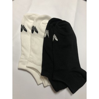 【Drunk】ADIDAS ORIGINALS TREFOIL SOCKS 踝襪 黑白 三葉草 男 女 julia